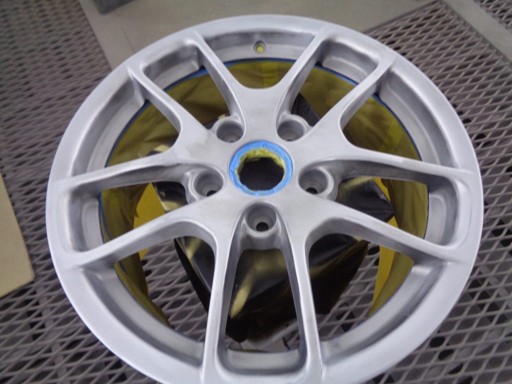 ポルシェ、718ボクスター、アルミホイール、色替え、塗装、マッドブラック