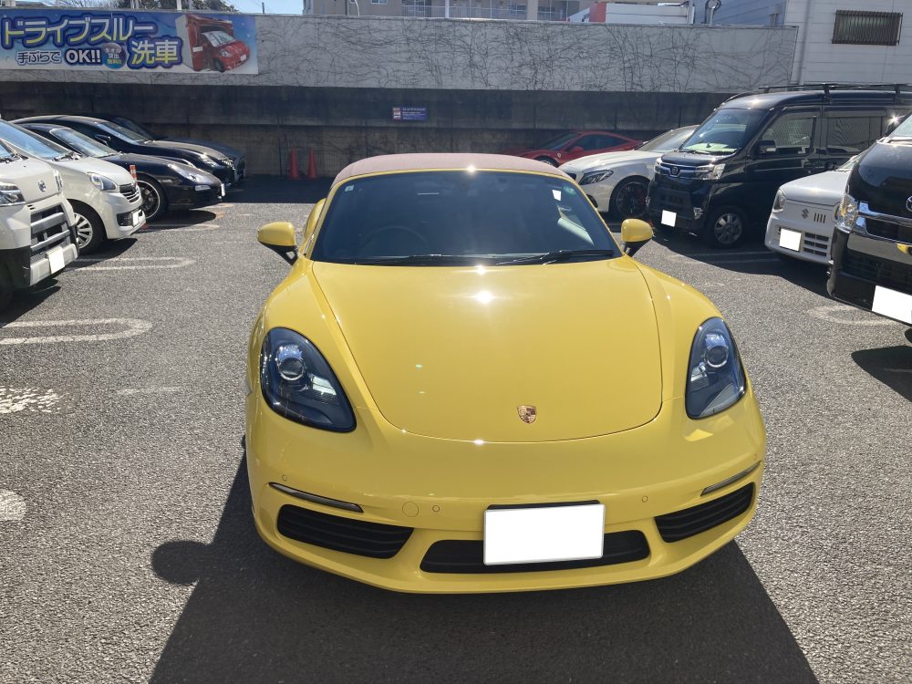 ポルシェ、718ボクスター、アルミホイール、色替え、塗装、マッドブラック