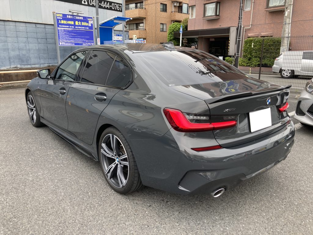 BMW、3シリーズ、G20、フロントバンパー、フロントフェンダー、Mスポーツエアロ、キズ、変形、交換、塗装、取付、