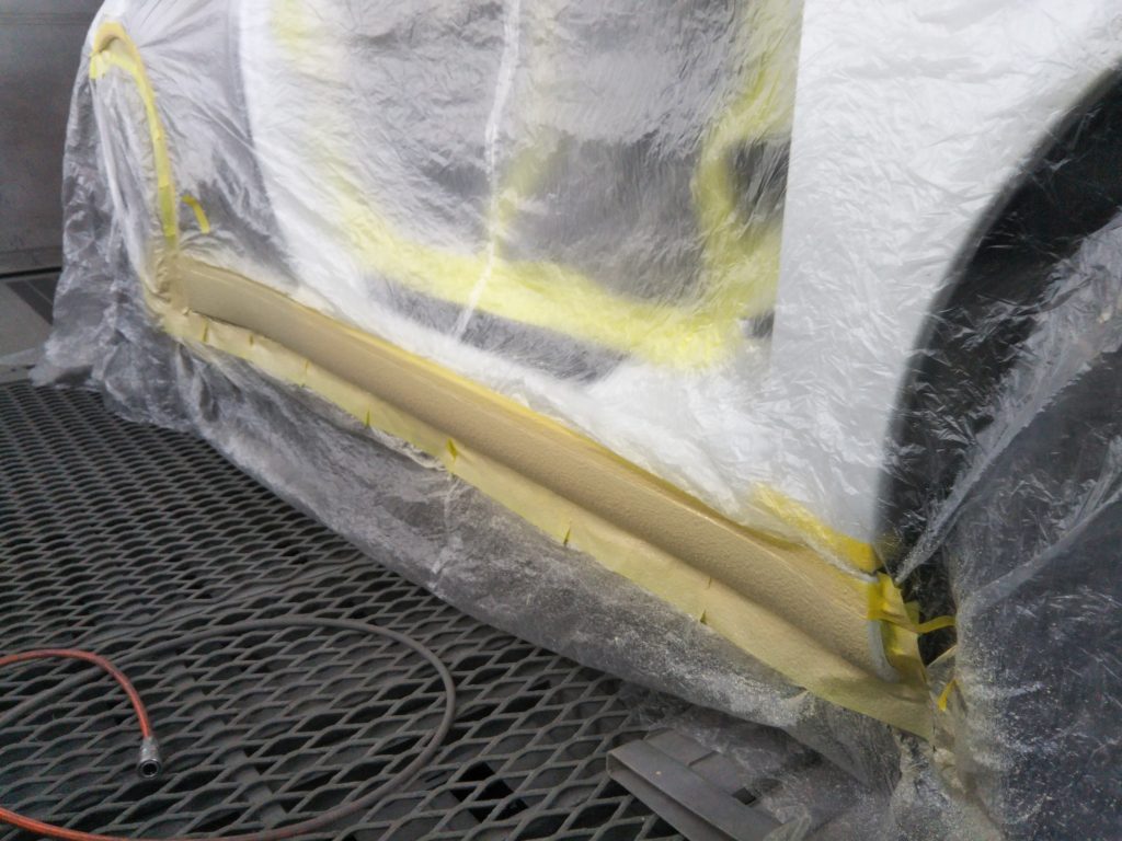 ポルシェ、911、フロントドア、クォーターパネル、ロッカーパネル、キズ、凹み、修理、交換、塗装、耐チップ塗装、