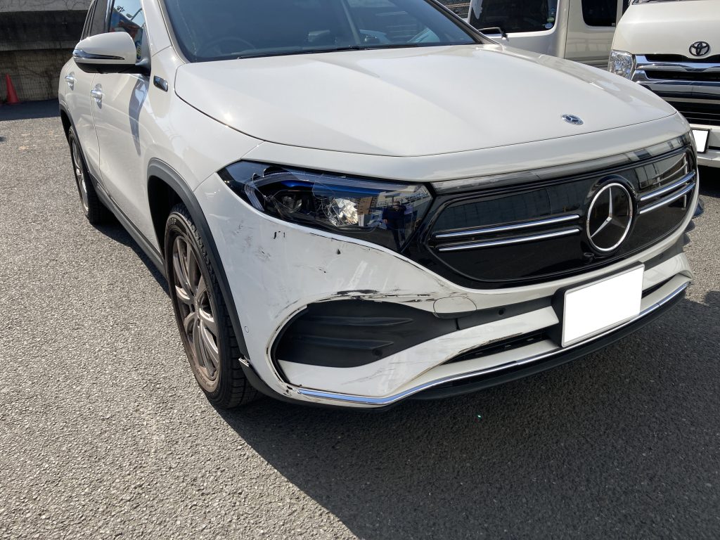 メルセデスベンツ、W243、EQA、フロントバンパー、ヘッドライト、レーダーセンサー、交換、脱着、点検、調整、塗装、