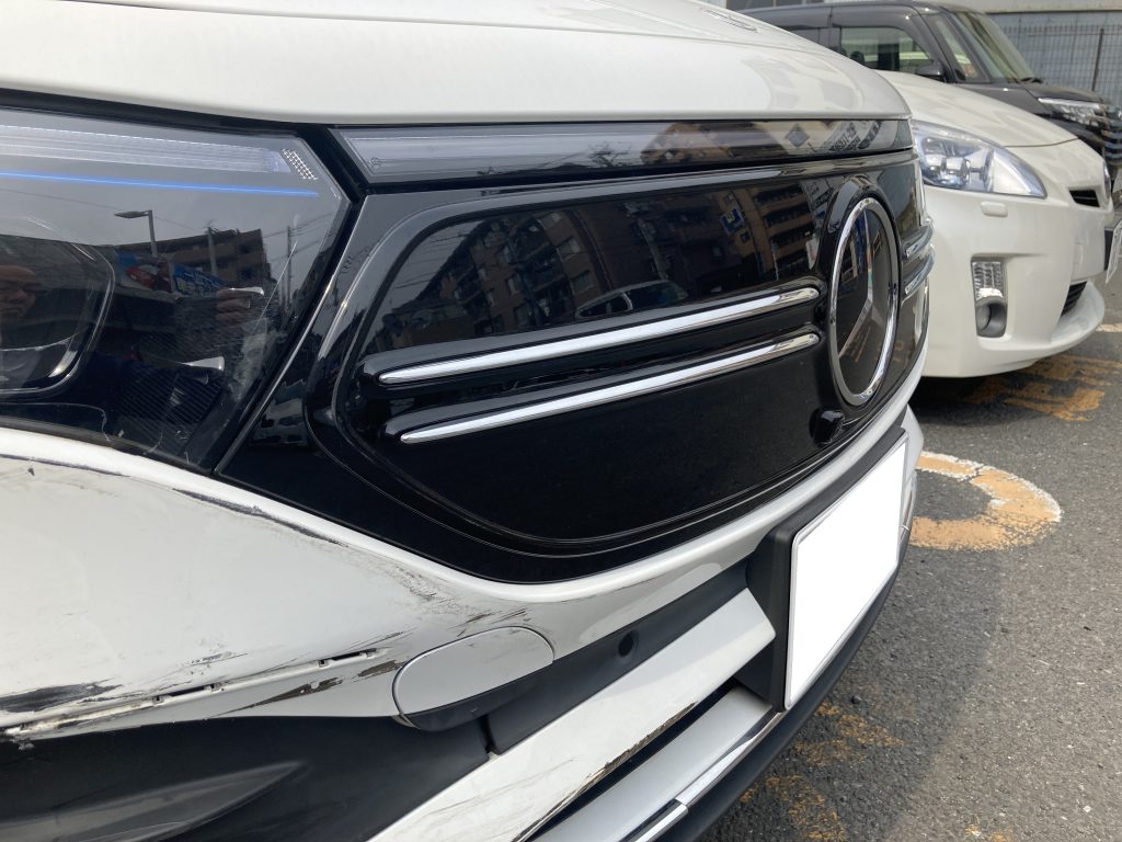 メルセデスベンツ、W243、EQA、フロントバンパー、ヘッドライト、レーダーセンサー、交換、脱着、点検、調整、塗装、