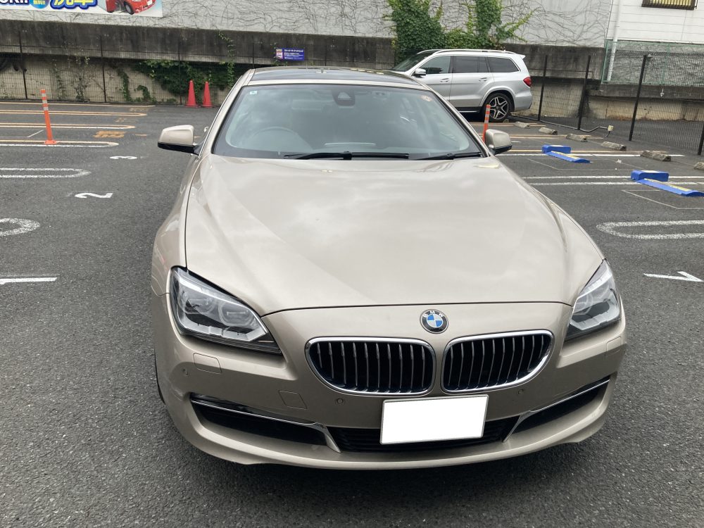 BMW、6シリーズ、F06、フロントバンパー、フロントフェンダー、リアドア、クォーターパネル、リアバンパー、キズ、凹み、変形、修理、交換、塗装