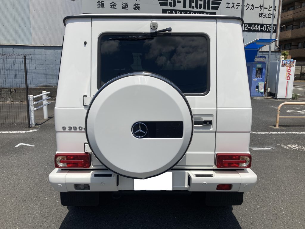 メルセデスベンツ、ゲレンデ、W463、リアゲート、背面タイヤカバー、キズ、変形、交換、塗装、