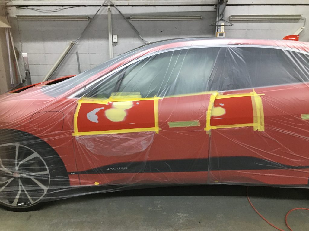 ジャガー、I-pace、フロントドア、リアドア、キズ、凹み、修理、塗装、