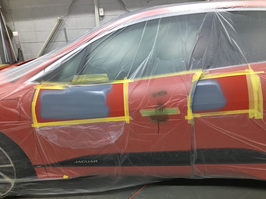 ジャガー、I-pace、フロントドア、リアドア、キズ、凹み、修理、塗装、