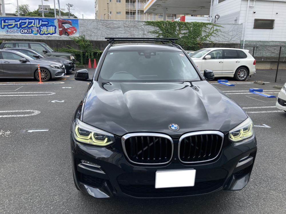 BMW、X3、クォーターパネル、テールランプ、リアバンパー、アーチモール、キズ、凹み、修理、交換、塗装、