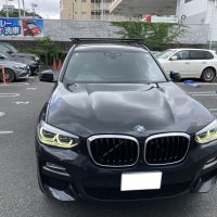 BMW、X3、クォーターパネル、テールランプ、リアバンパー、アーチモール、キズ、凹み、修理、交換、塗装、