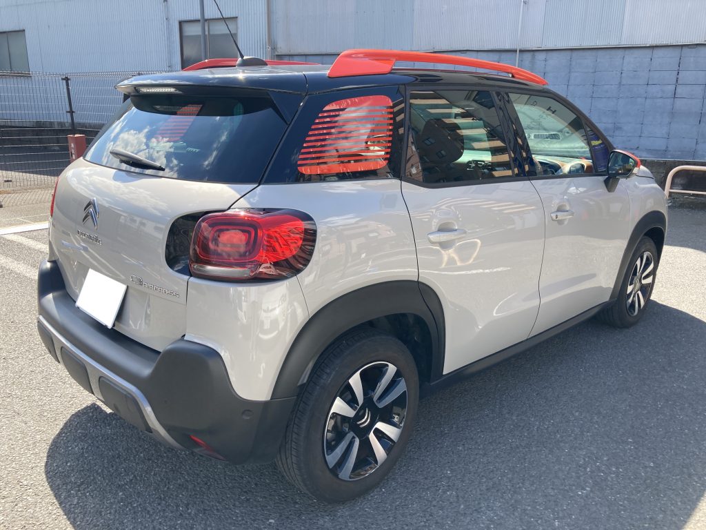 シトロエン、C3、リアドア、クォーターパネル、キズ、凹み、修理、交換、塗装、