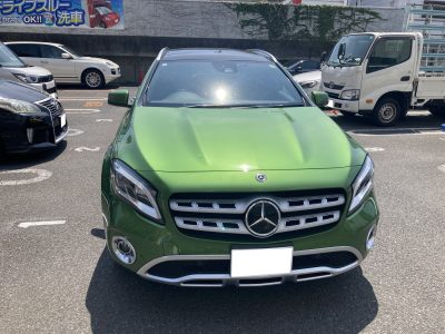メルセデスベンツ、GLA、W156、フロントドア、クォーターパネル、リアバンパー、キズ、凹み、修理、デントリペア、