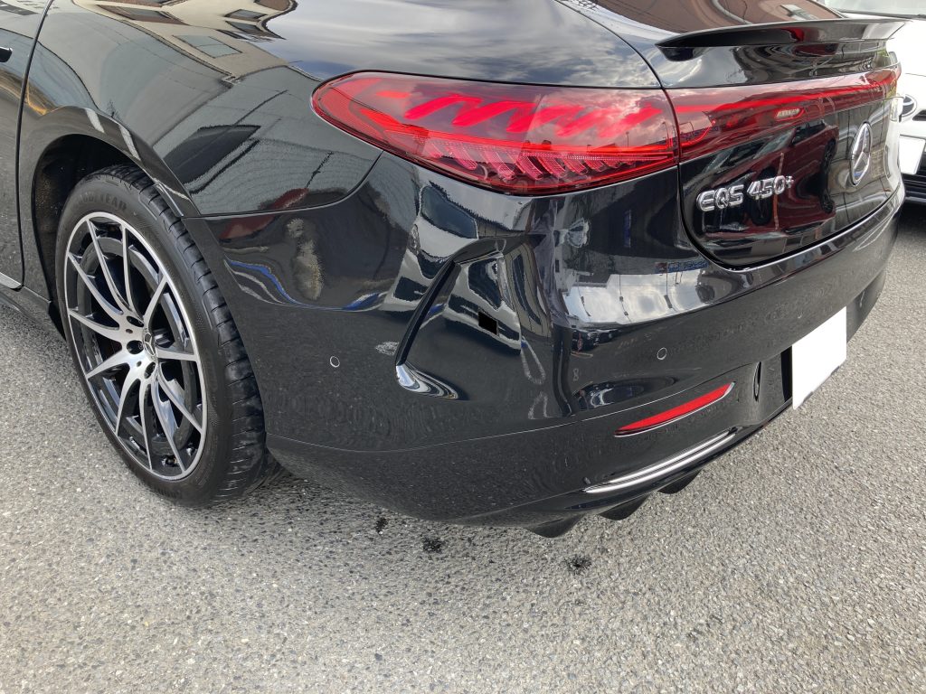 メルセデスベンツ、W297、EQS、リアバンパー、キズ、修理、再塗装修理