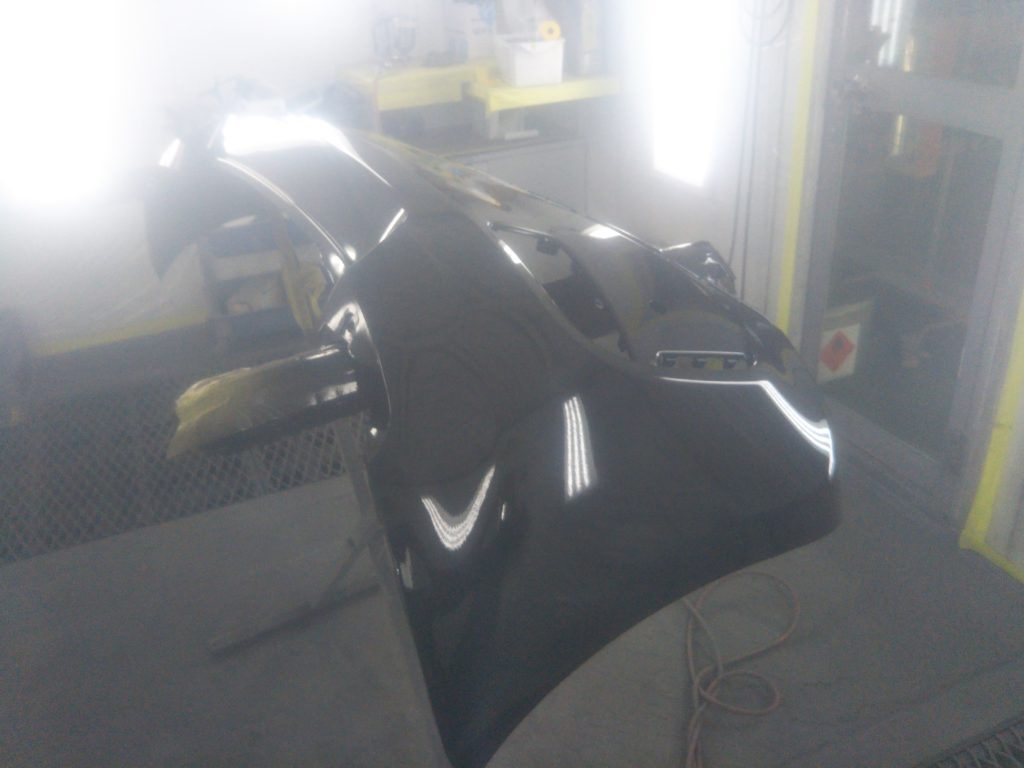 フィアット、アバルト695、クォーターパネル、リアバンパー、アルミホイール、キズ、変形、修理、交換、塗装、