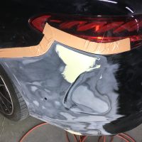 メルセデスベンツ、W297、EQS、リアバンパー、キズ、修理、再塗装修理