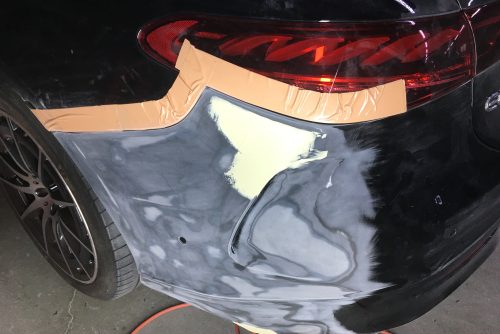 メルセデスベンツ、W297、EQS、リアバンパー、キズ、修理、再塗装修理