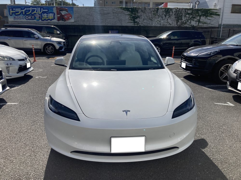 テスラ、モデル3、リアドア、クォーターパネル、キズ、凹み、修理、塗装、