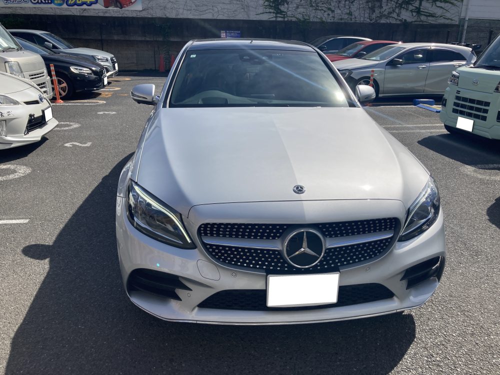 メルセデスベンツ、W205、Cクラス、リアドア、クォーターパネル、キズ、凹み、修理、塗装、アルミパネル、