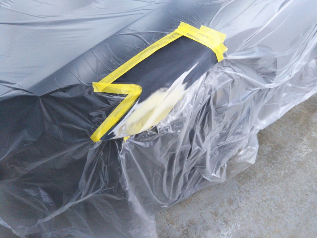 マセラティ、グランカブリオ、フロントバンパー、フロントフェンダー、キズ、凹み、変形、修理、塗装、