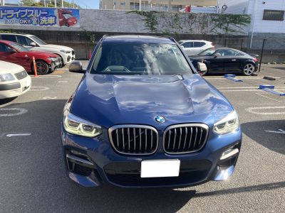 BMW、X3、G01、リアドア、クォーターパネル、アーチモール、キズ、凹み、交換、修理、塗装、