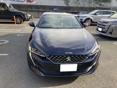 プジョー508、フロントドア、リアドア、クォーターパネル、キズ、凹み、修理、交換、塗装、