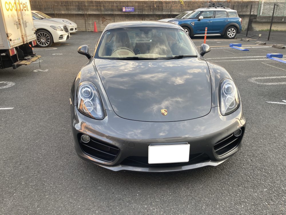 ポルシェ、ケイマン、フロントスポイラー、フロントフロアーパネル、キズ、凹み、変形、修理、交換、塗装、