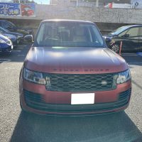 ランドローバー、レンジローバー、フロントバンパー、ヘッドライト、フロントフェンダー、キズ、凹み、交換、塗装、マジョーラカラー、