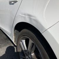 ボルボ、V40、クォーターパネル、リアバンパー、キズ、修理、塗装、