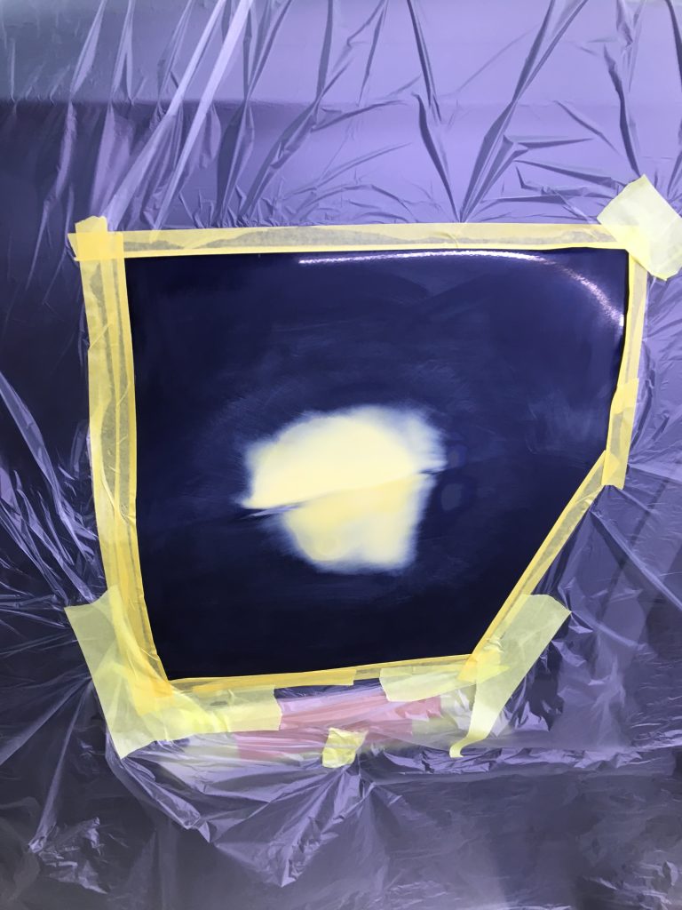 メルセデスベンツ、W156、GLA、リアドア、凹み、修理、塗装、