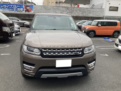 ランドローバー、レンジローバースポーツ、フロントバンパー、フロントフェンダー、リアドア、クォーターパ根雨、リアバンパー、キズ、凹み、修理、塗装、